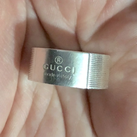 Gucci authentic sterling silver ring band